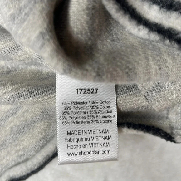 Dolan Anthropologie Left Coast Collection brushed fleece Striped Jacket Size M - Picture 9 of 10